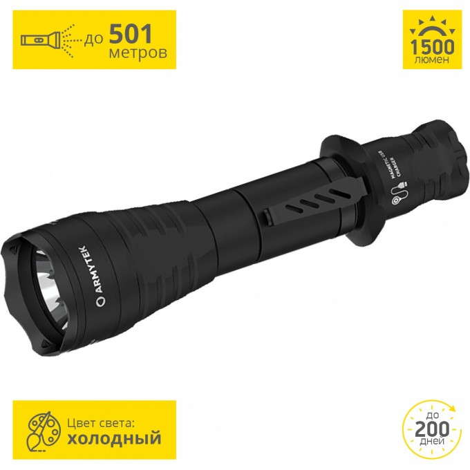 Тактический фонарь ARMYTEK PREDATOR PRO MAGNET USB F07301C